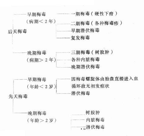 未经治疗梅毒患者自然发展过程